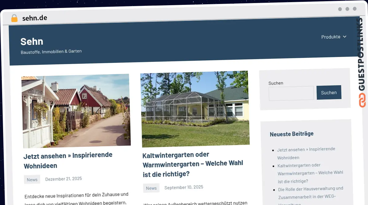 Publish Guest Post on sehn.de