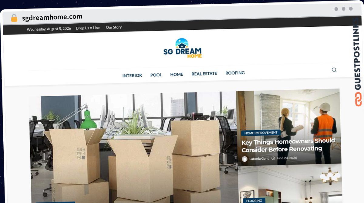 Publish Guest Post on sgdreamhome.com
