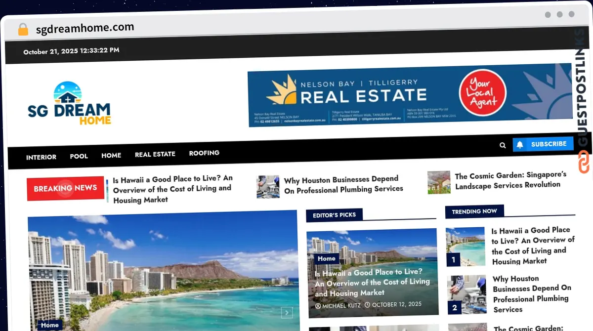 Publish Guest Post on sgdreamhome.com