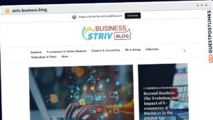 Publish Guest Post on striv.business.blog