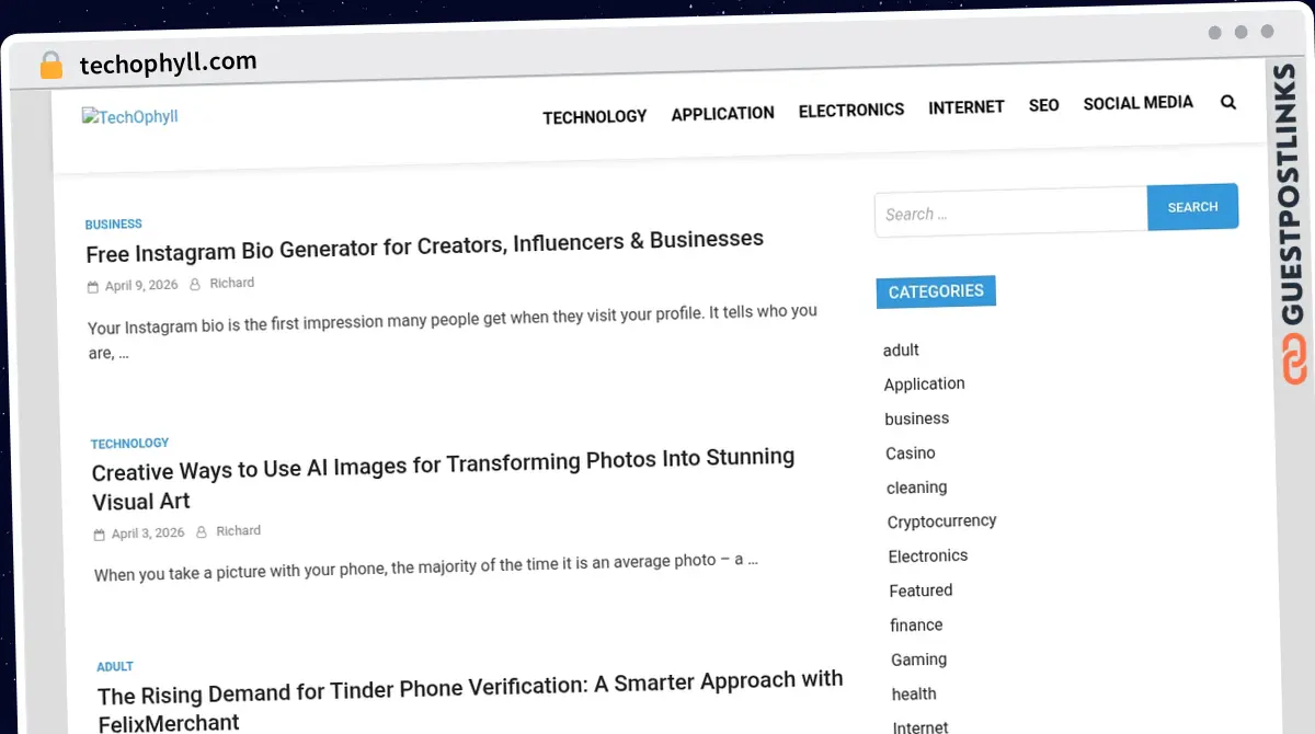 Publish Guest Post on techophyll.com