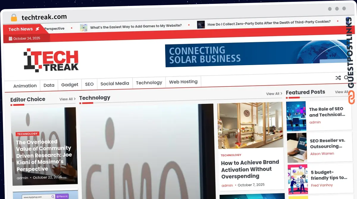 Publish Guest Post on techtreak.com