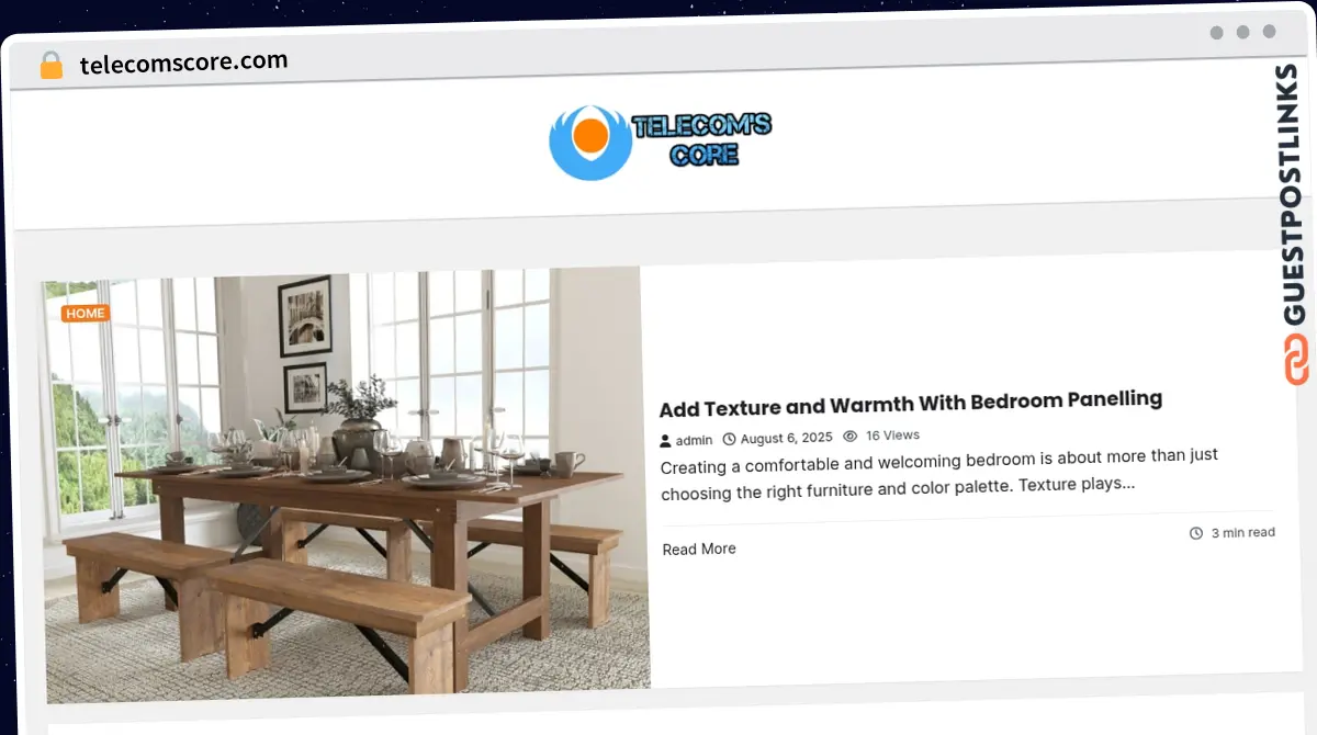 Publish Guest Post on telecomscore.com
