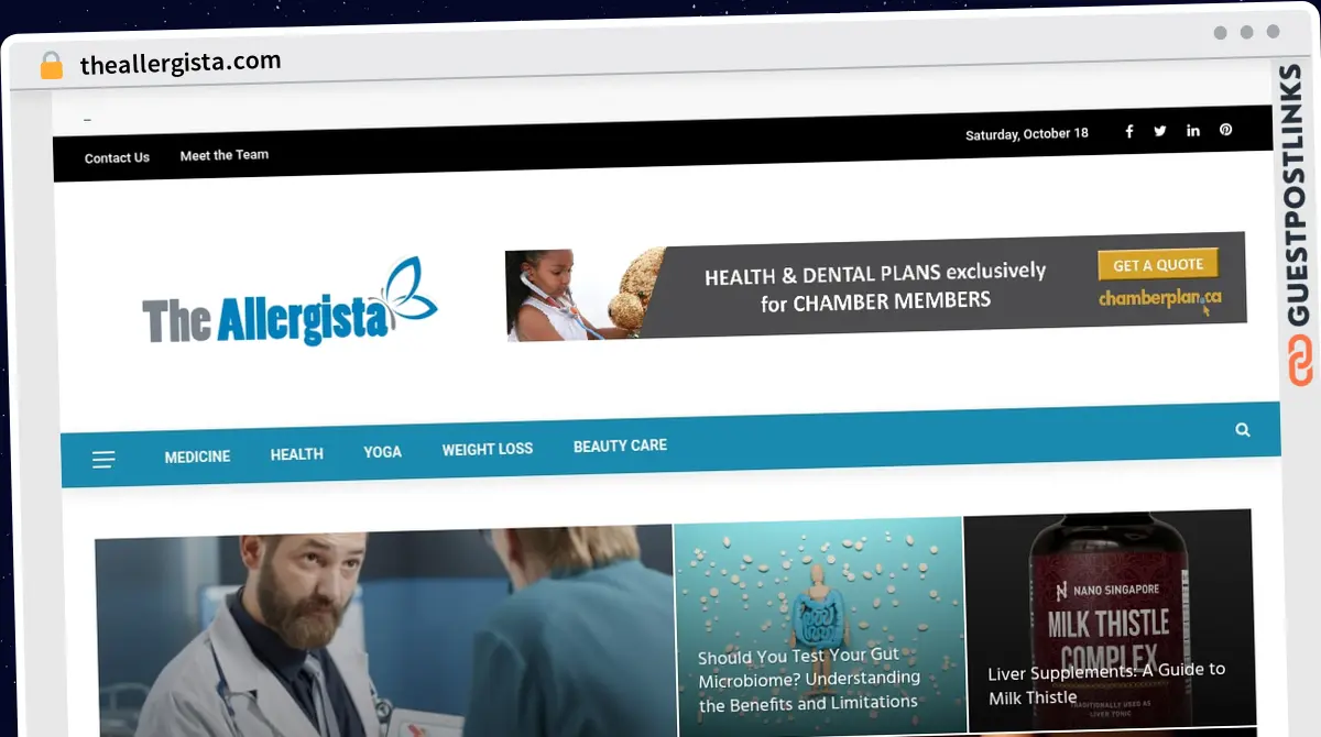 Publish Guest Post on theallergista.com