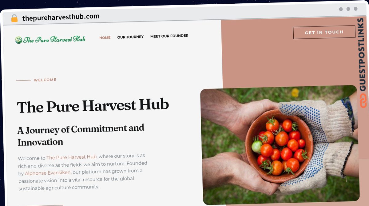 Publish Guest Post on thepureharvesthub.com