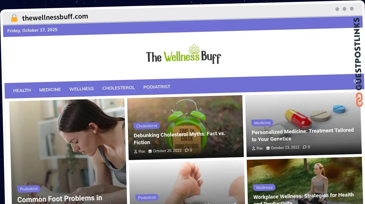 Publish Guest Post on thewellnessbuff.com