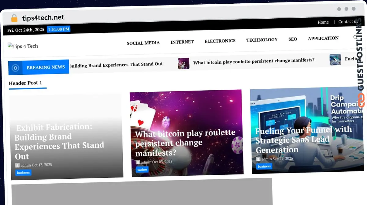Publish Guest Post on tips4tech.net