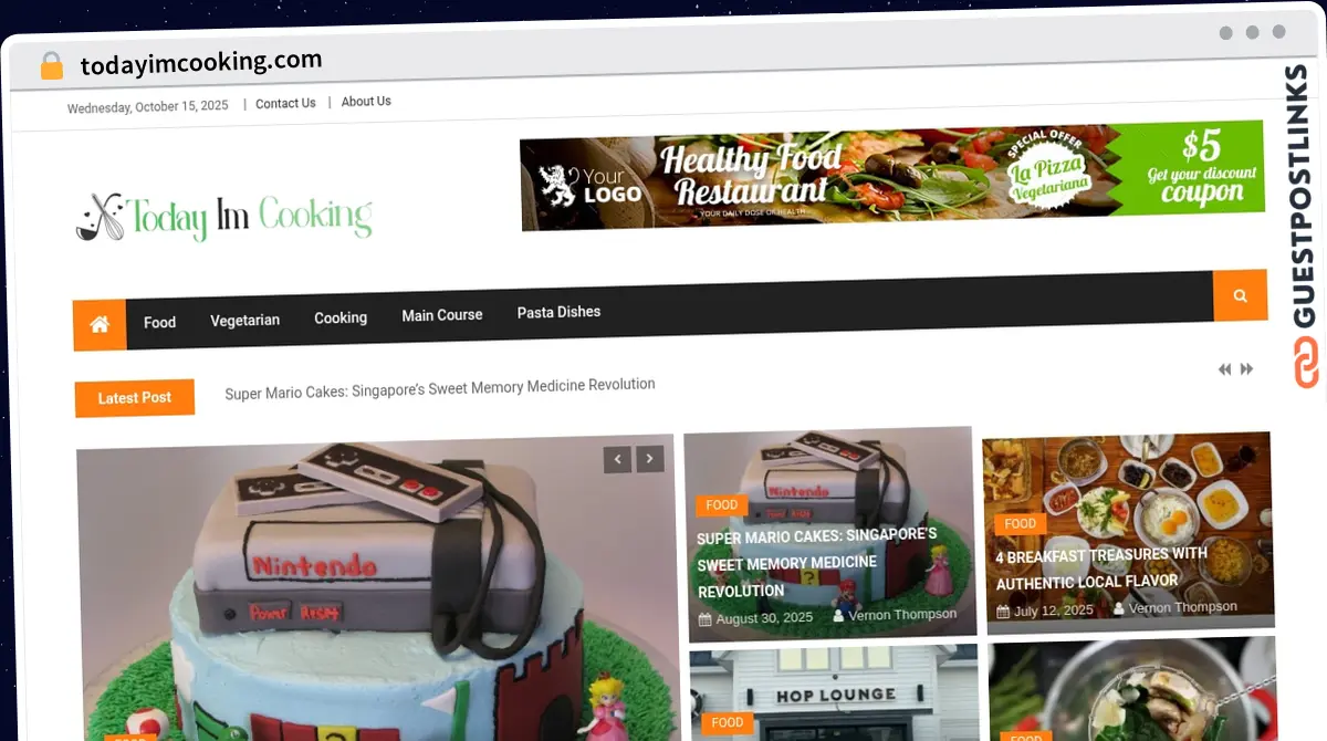 Publish Guest Post on todayimcooking.com