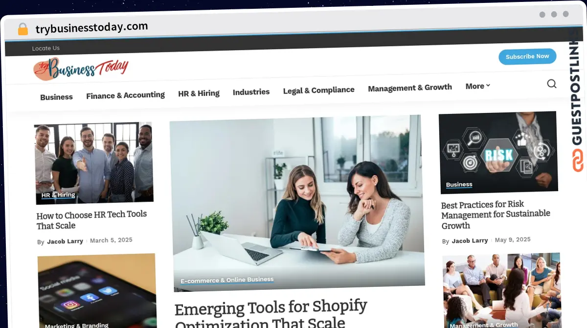 Publish Guest Post on trybusinesstoday.com