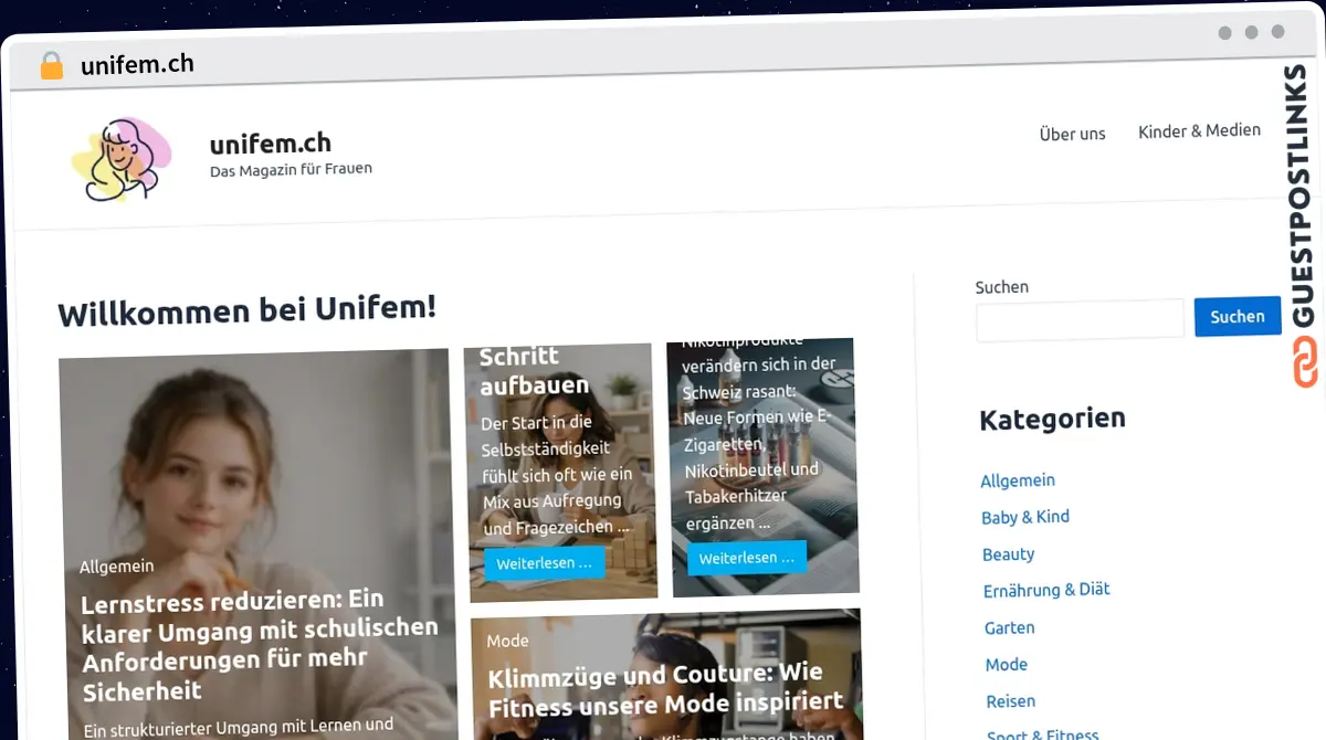 Publish Guest Post on unifem.ch