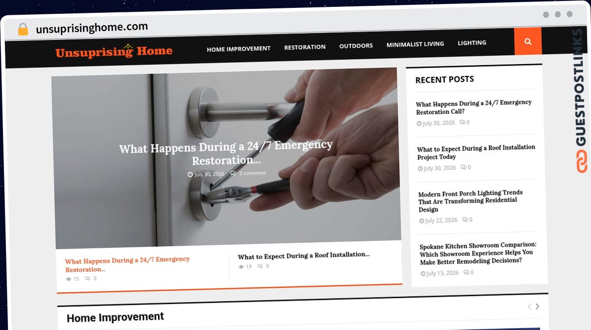 Publish Guest Post on unsuprisinghome.com