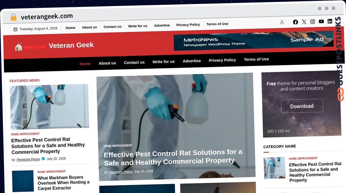 Publish Guest Post on veterangeek.com