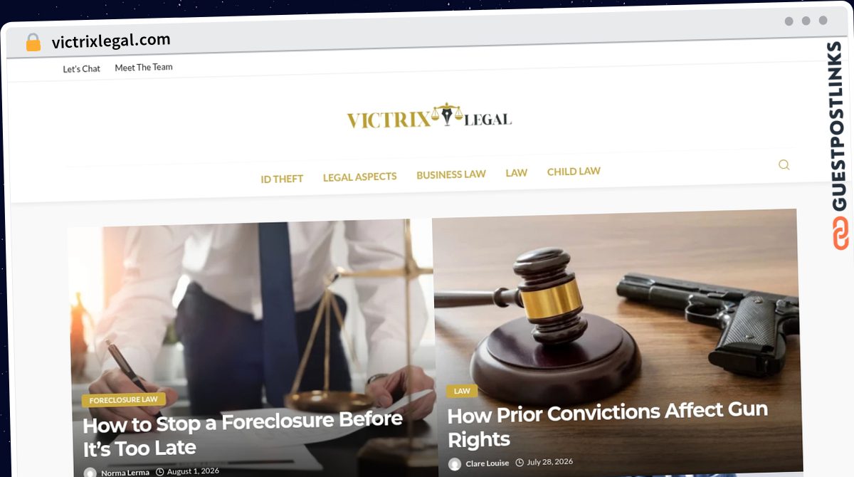 Publish Guest Post on victrixlegal.com