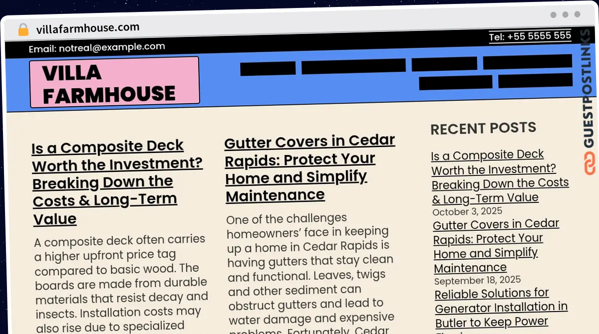 Publish Guest Post on villafarmhouse.com