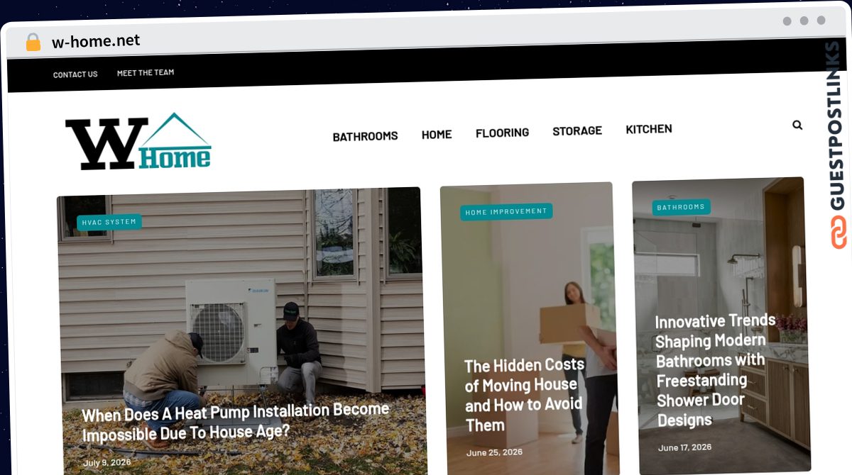 Publish Guest Post on w-home.net