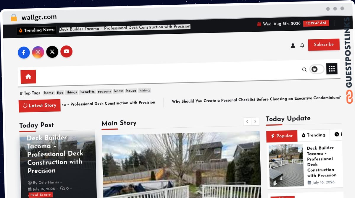 Publish Guest Post on wallgc.com
