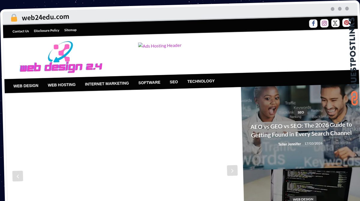 Publish Guest Post on web24edu.com