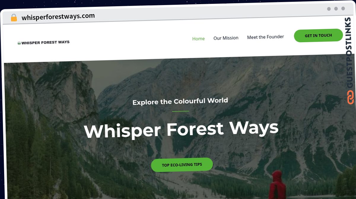 Publish Guest Post on whisperforestways.com