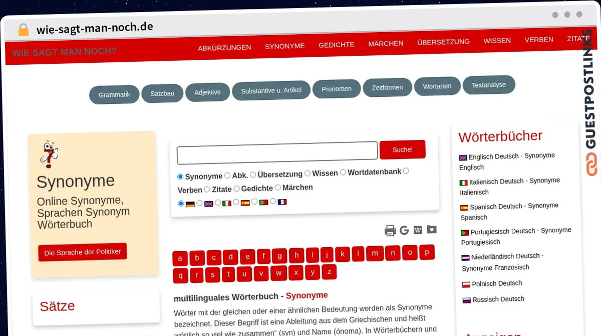 Publish Guest Post on wie-sagt-man-noch.de