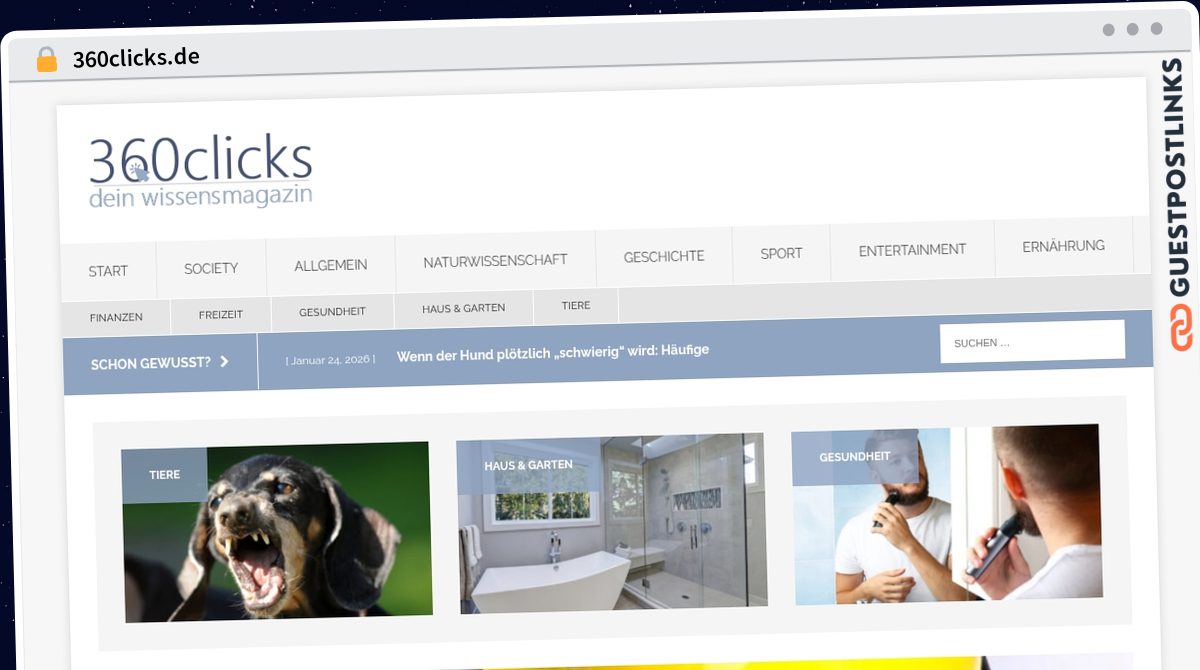 Publish Guest Post on 360clicks.de