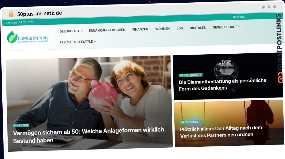 Publish Guest Post on 50plus-im-netz.de