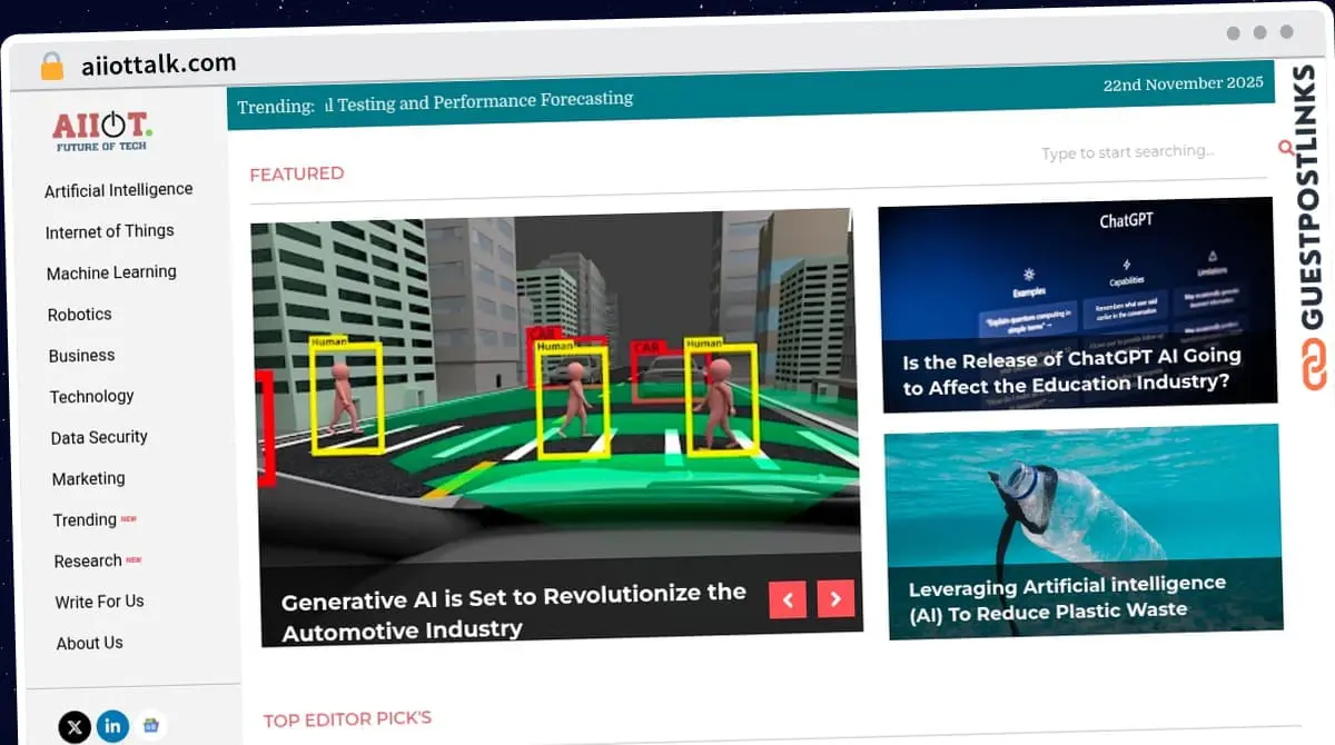 Publish Guest Post on aiiottalk.com