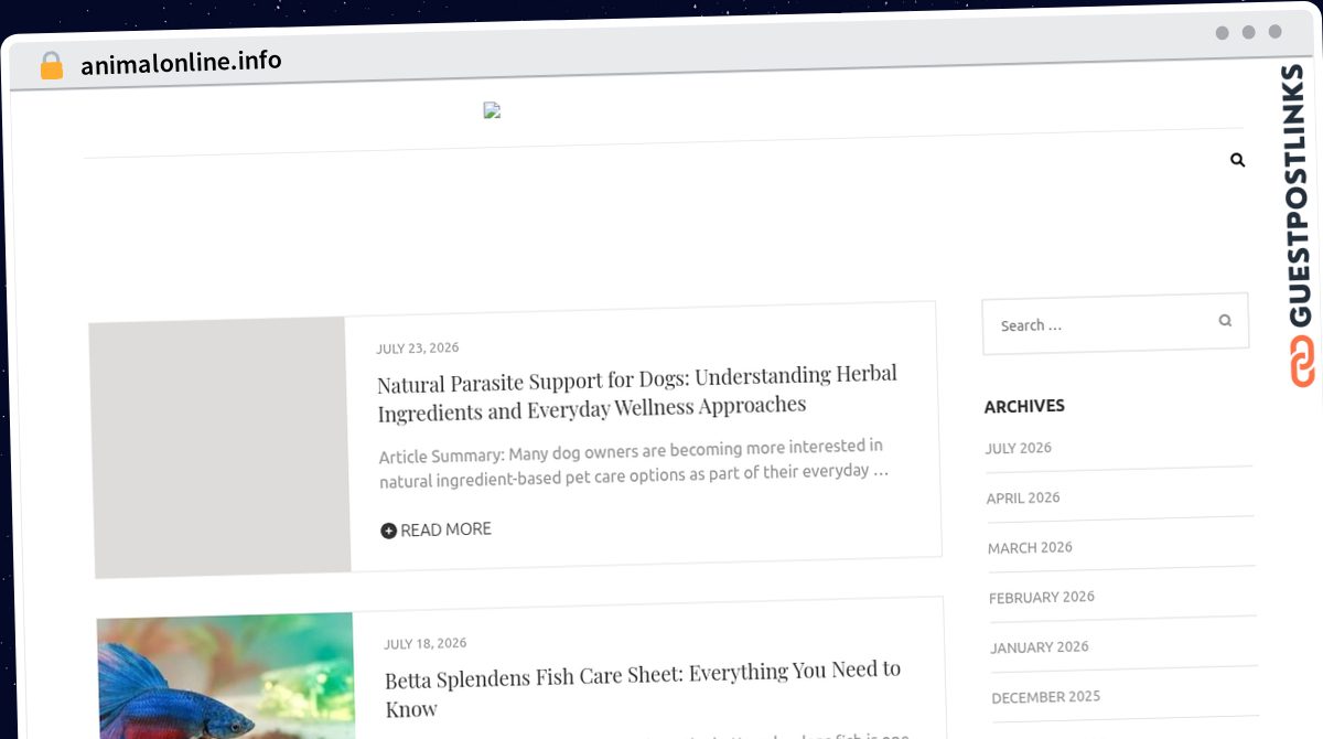 Publish Guest Post on animalonline.info
