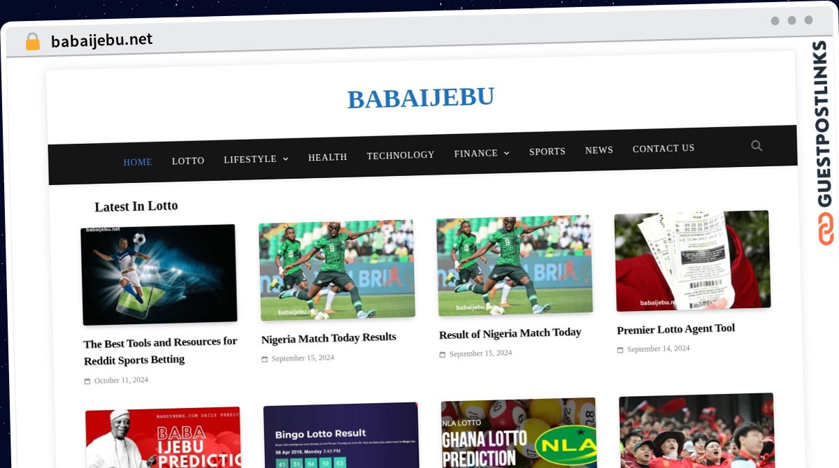 Publish Guest Post on babaijebu.net