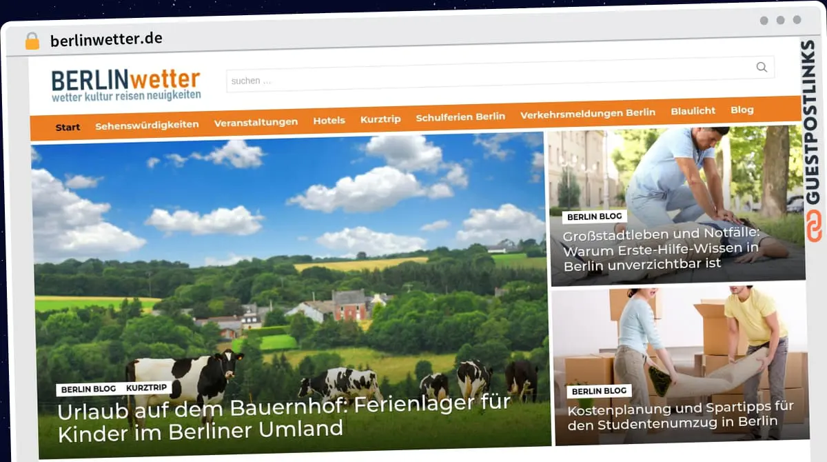 Publish Guest Post on berlinwetter.de