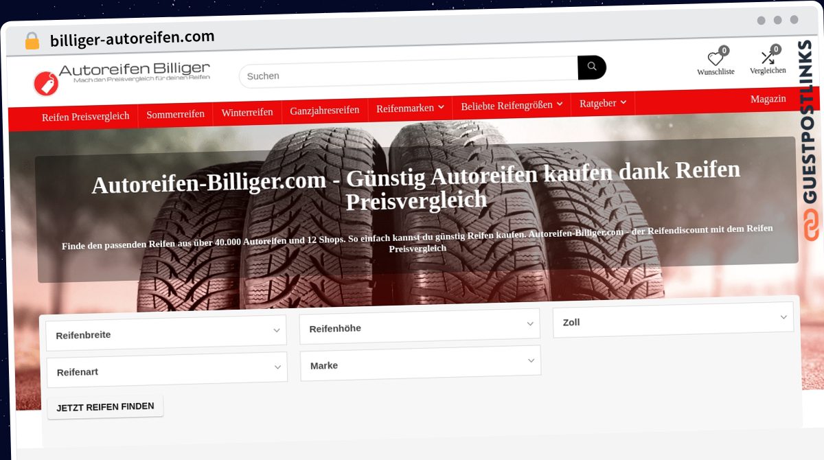 Publish Guest Post on billiger-autoreifen.com