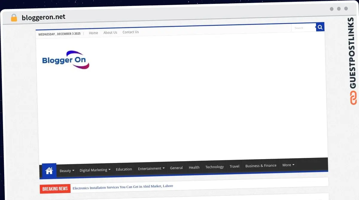 Publish Guest Post on bloggeron.net