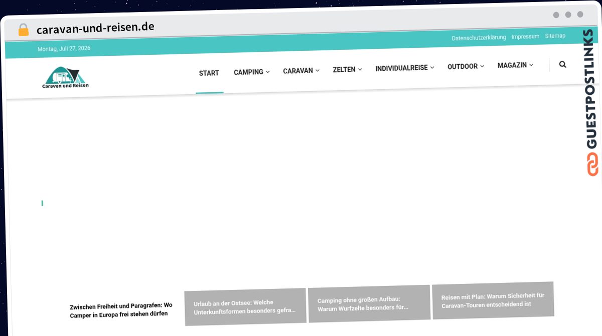 Publish Guest Post on caravan-und-reisen.de