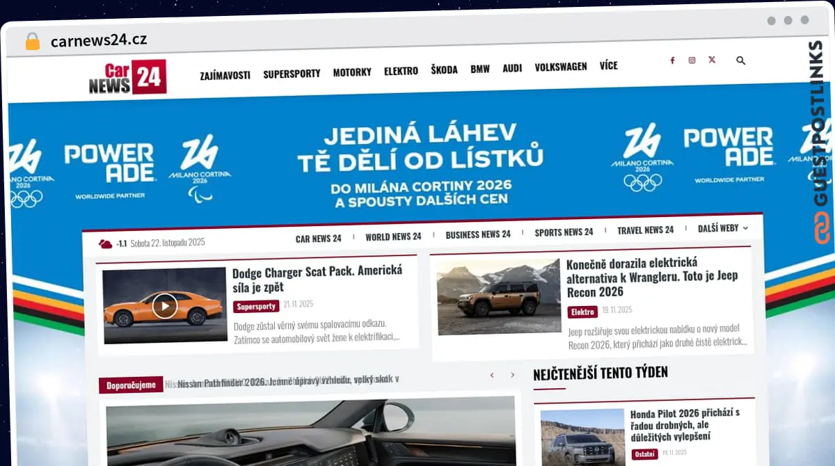 Publish Guest Post on carnews24.cz