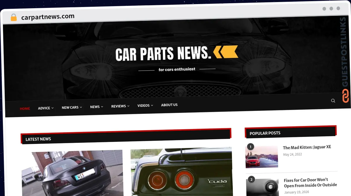 Publish Guest Post on carpartnews.com
