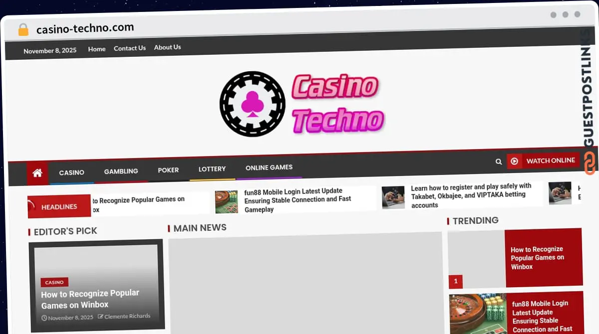 Publish Guest Post on casino-techno.com