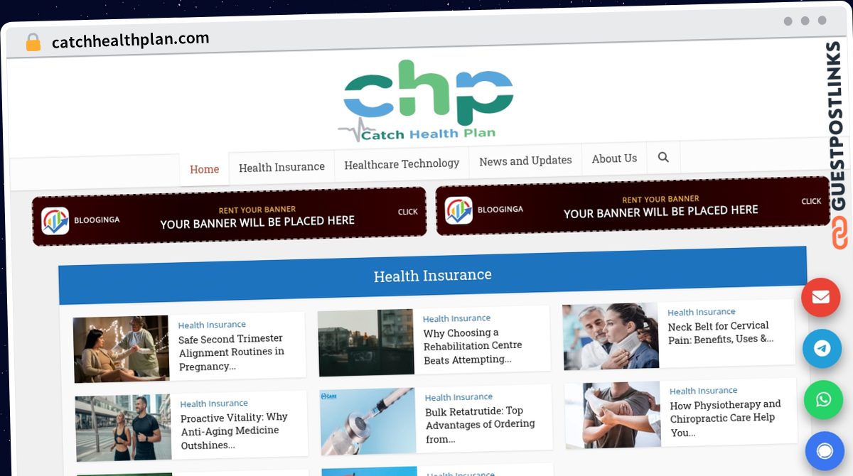 Publish Guest Post on catchhealthplan.com