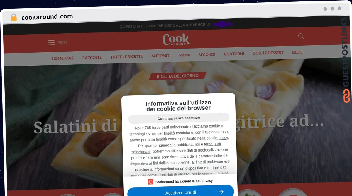 Publish Guest Post on cookaround.com