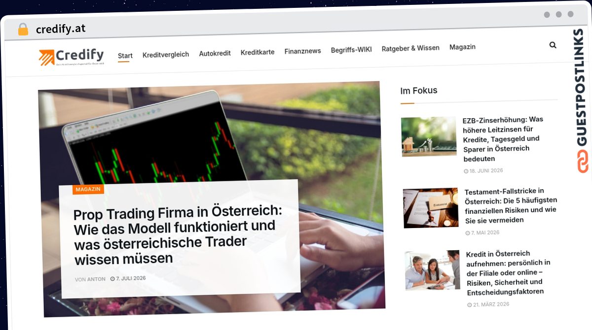 Publish Guest Post on credify.at