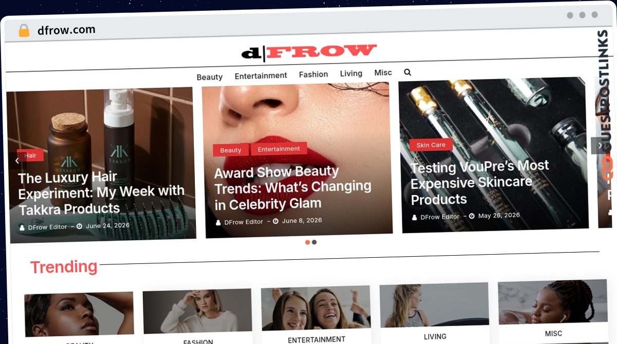 Publish Guest Post on dfrow.com