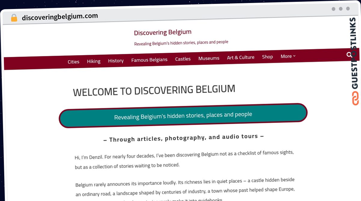 Publish Guest Post on discoveringbelgium.com