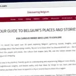 Publish Guest Post on discoveringbelgium.com