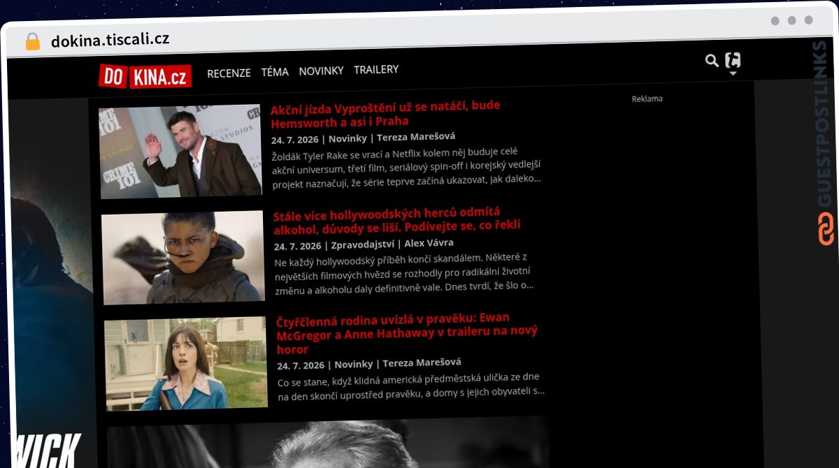 Publish Guest Post on dokina.tiscali.cz