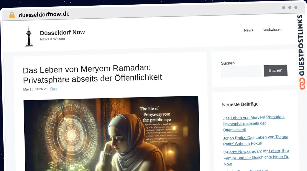 Publish Guest Post on duesseldorfnow.de