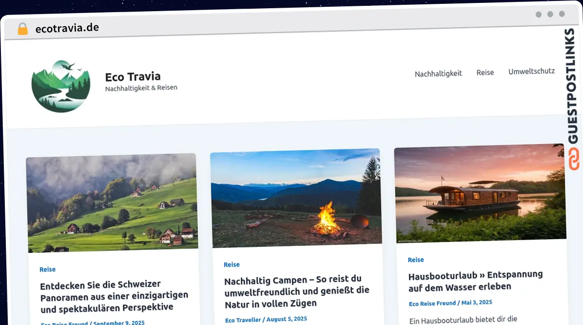 Publish Guest Post on ecotravia.de