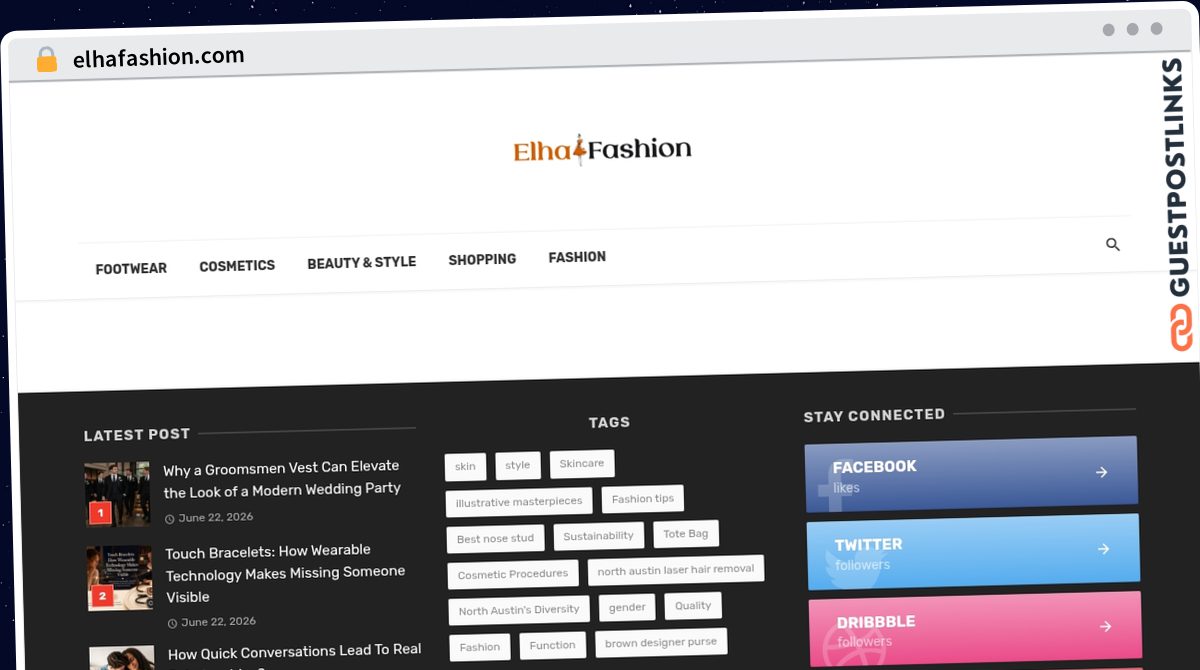 Publish Guest Post on elhafashion.com