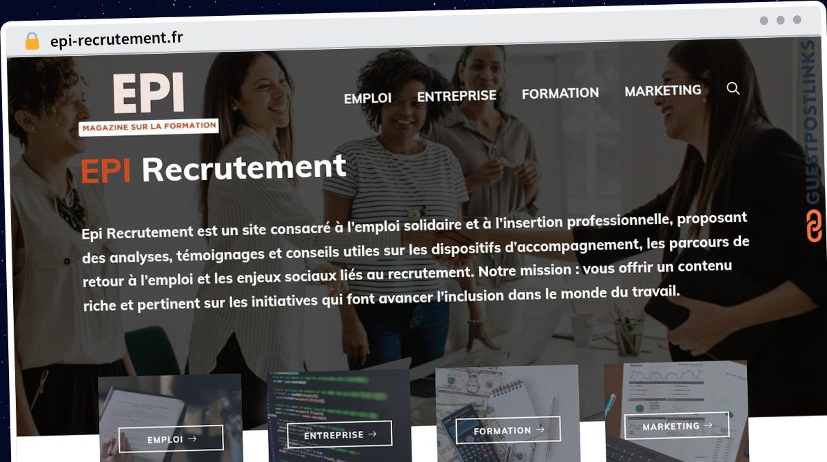 Publish Guest Post on epi-recrutement.fr