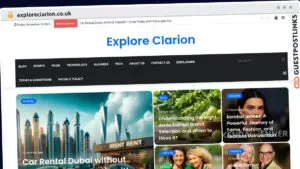 Publish Guest Post on exploreclarion.co.uk