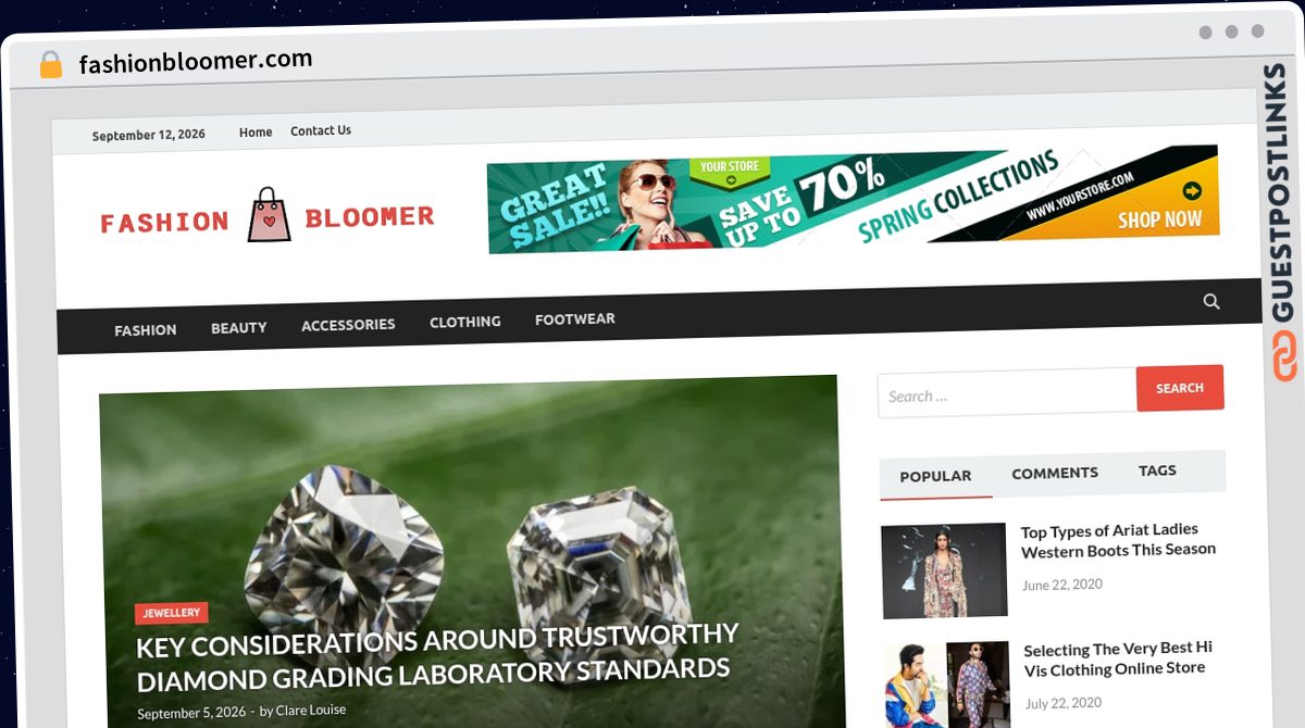 Publish Guest Post on fashionbloomer.com