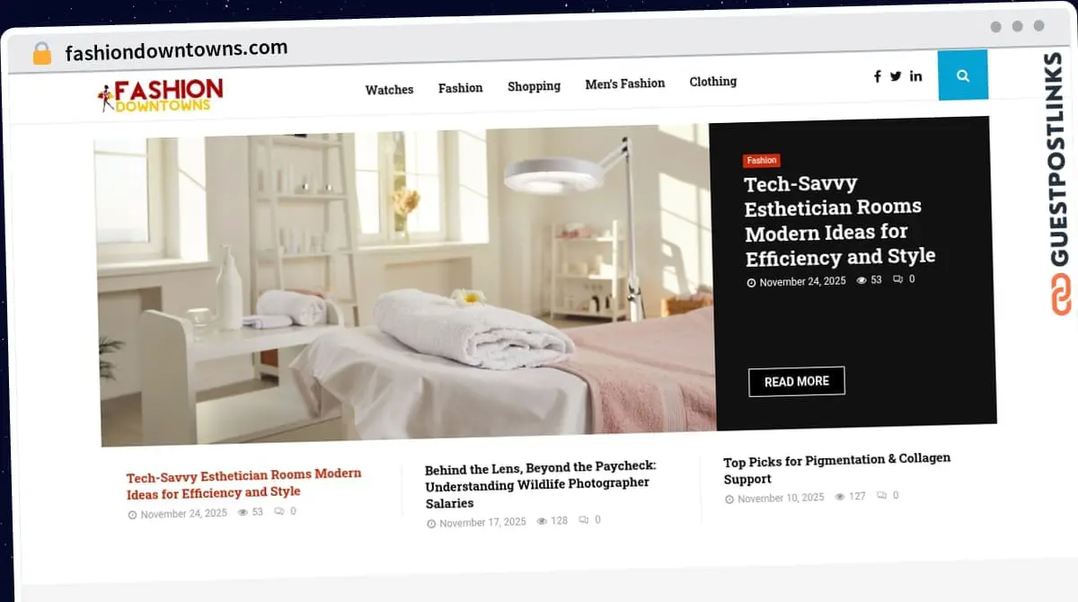 Publish Guest Post on fashiondowntowns.com
