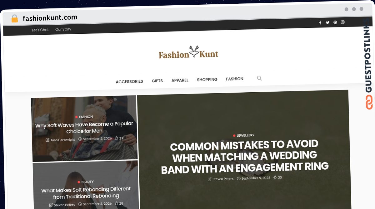 Publish Guest Post on fashionkunt.com